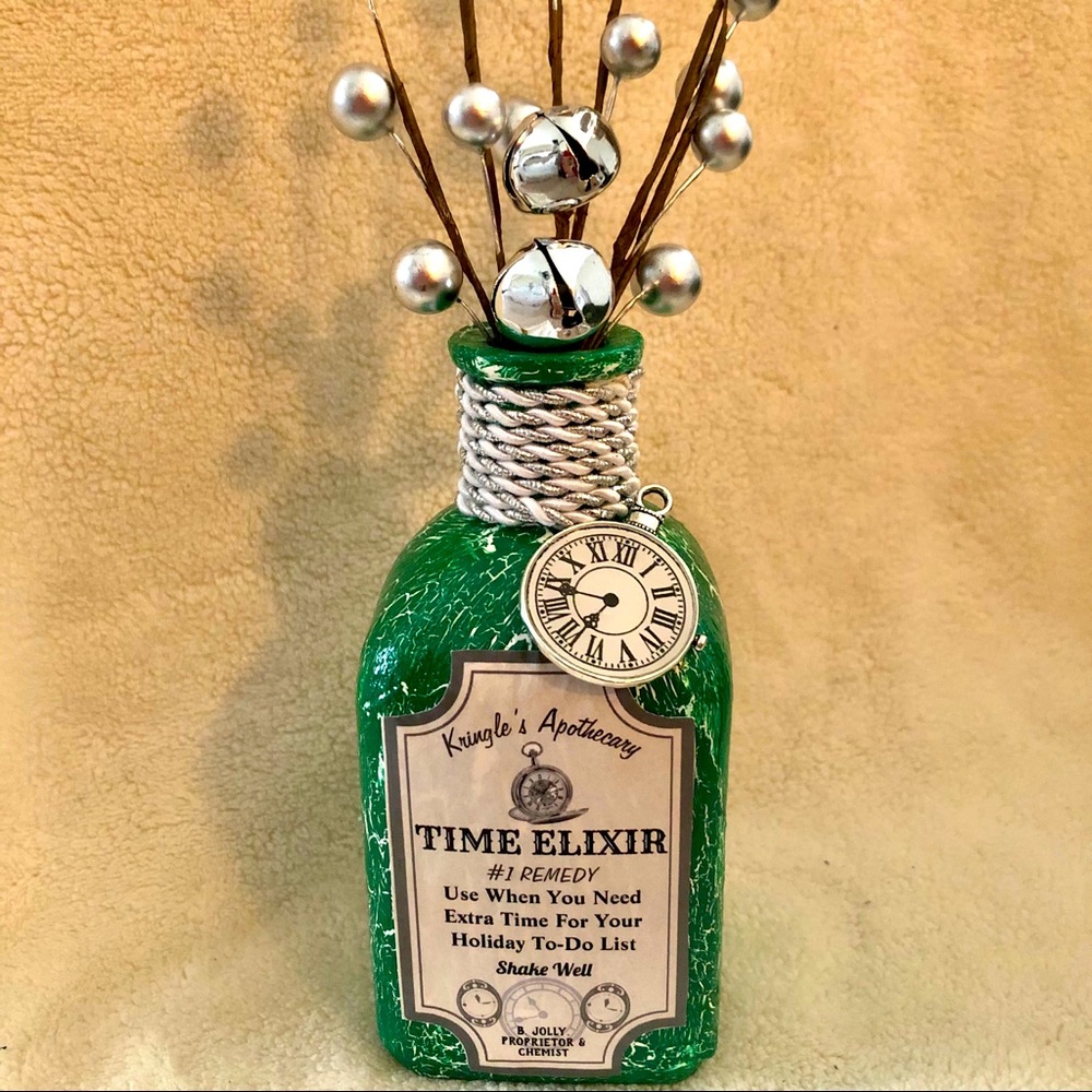 Hand-Crafted Holiday Apothecary Jar/Vase